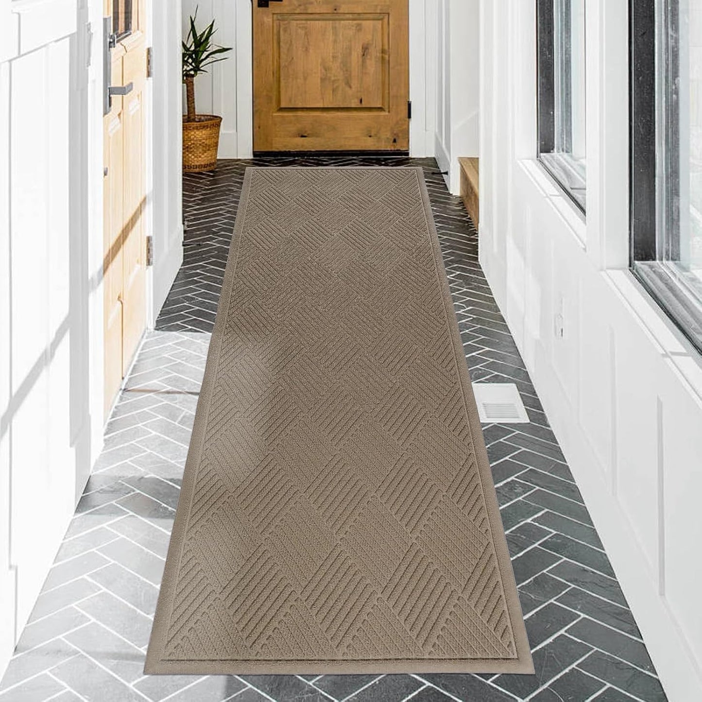 Alfombra puerta delantera antiderrap con respaldo goma 72x