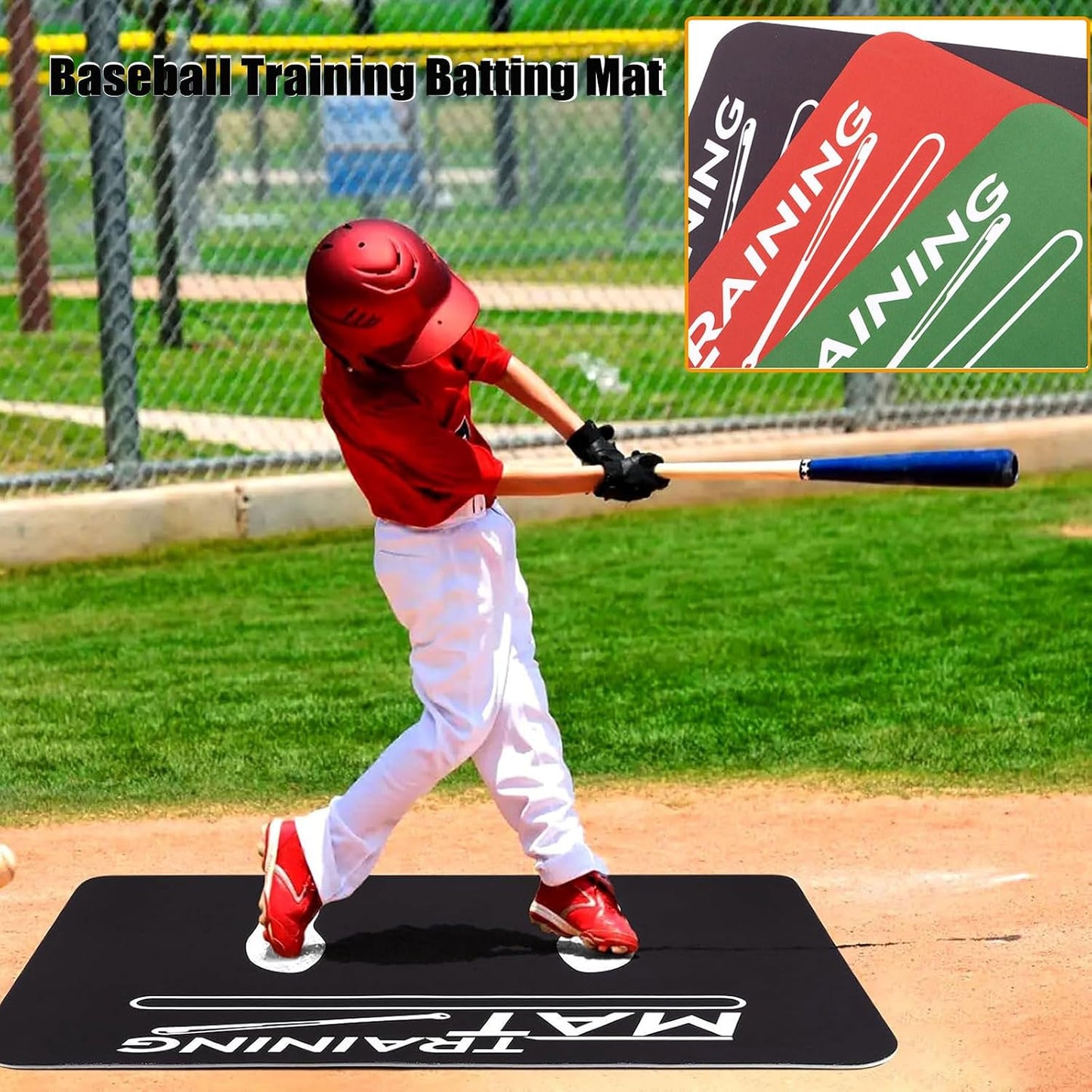 Alfombrilla bateo béisbol antiderrap entrenamiento