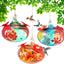 3 Comederos Colibrí Vidrio 3.2" 2 Puertos Cuerda Colgante