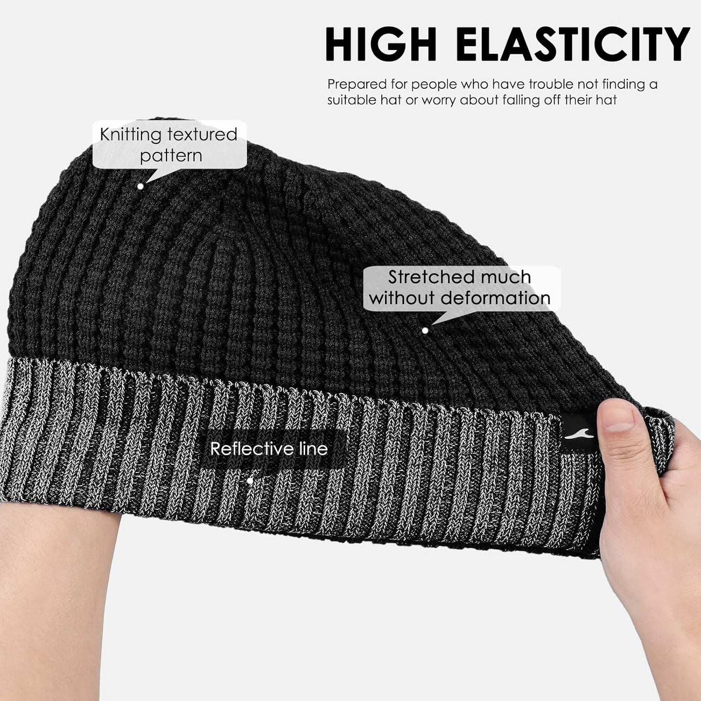 Gorro invierno reflectante para correr al aire libre