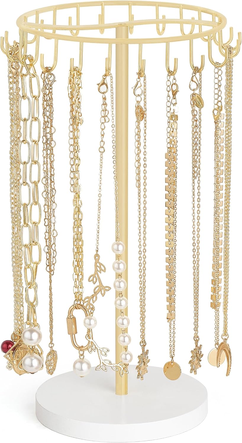 Soporte collares metal 22 ganchos para joyas y llaveros
