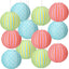 12 Linternas Colgantes Faroles Redondos 8pulg Decoración