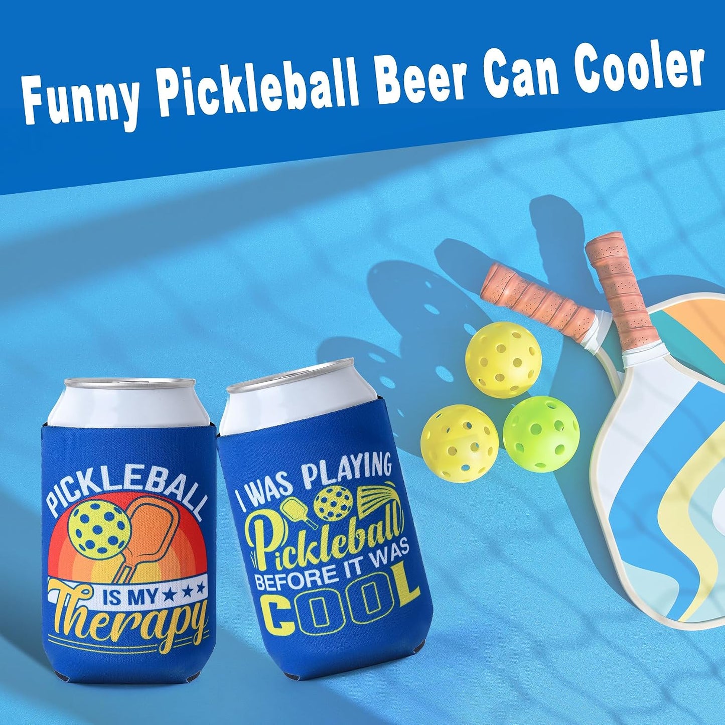Enfriador latas pickleball 12 fundas neopreno regalo