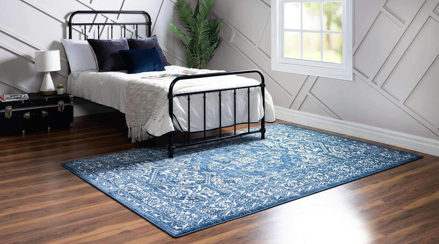 Alfombra área con medallón 2x3ft1pulg rectangular