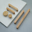 6 Tiradores Madera Roble Blanco para Cajones 6-5/16"