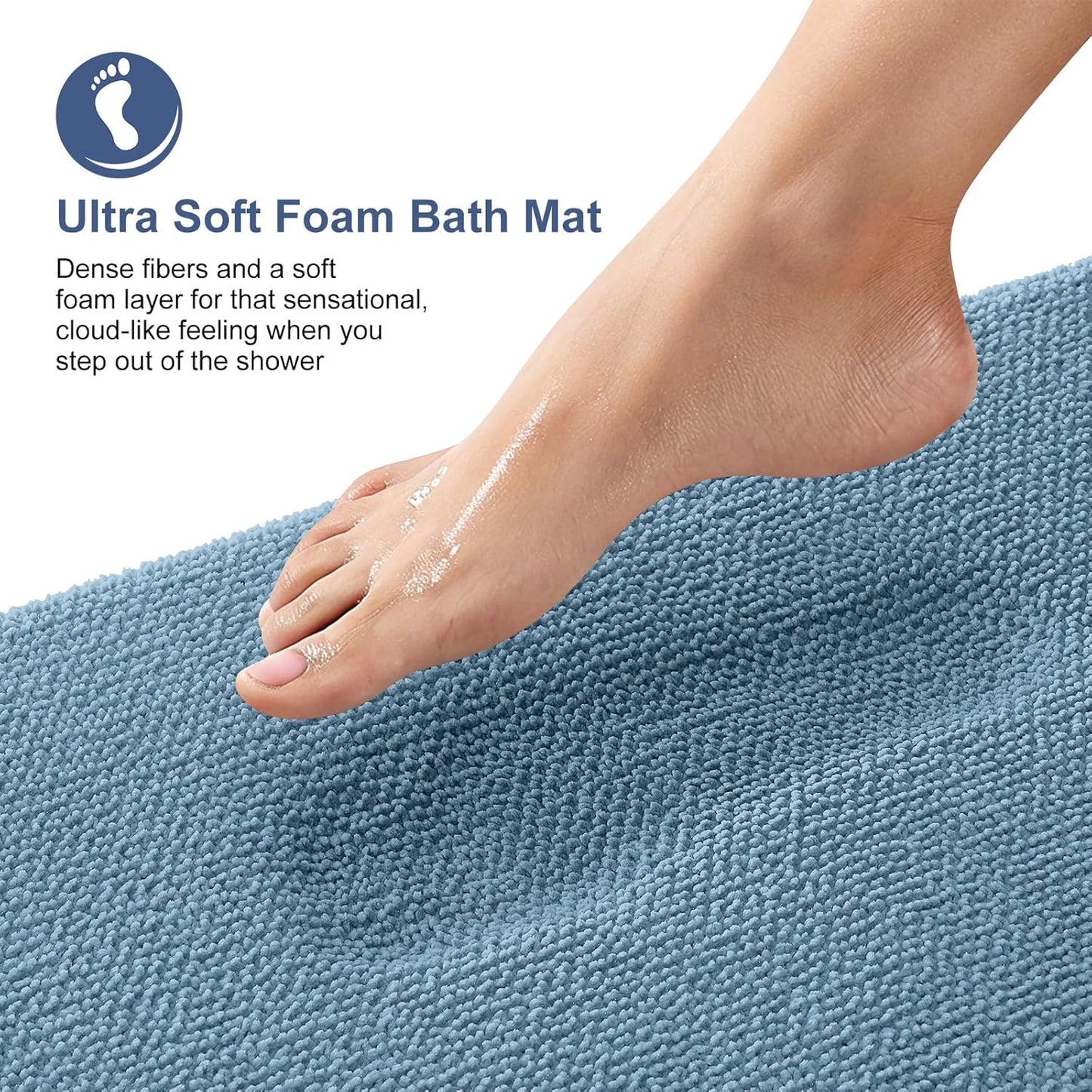 Tapete baño espuma viscoelástica 30x20pulg antiderrap