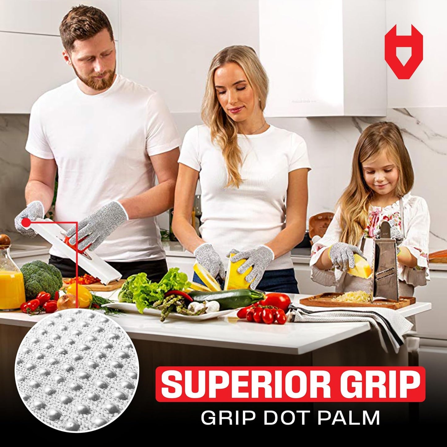 Guantes cocina grado alimenticio resistentes ambidiestros