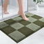 Alfombra baño antiderrap lavable 24x36" absorbente verde