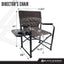 Silla plegable exterior XL 400lb con mesa y respaldo alto