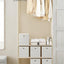 6 Cajas Almacenamiento Plegables Tela Oxford 10.2x10.2x11"