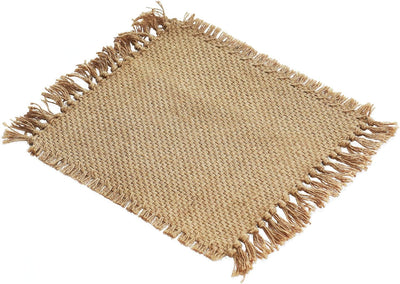 Set 4 Manteles Yute 12x17pulg para Comedor Bodas Fiestas