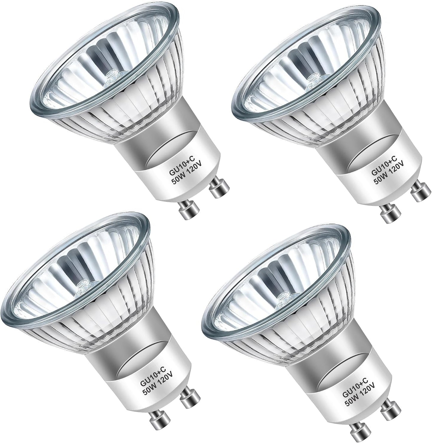 Bombillas halógenas GU10 50W 120V NP5 blanco cálido 2800K pack 4