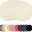 Set 6 Manteles Redondos Lino Sintético Impermeables Beige