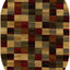 Alfombra área ovalada Gava 4x6ft multicolor