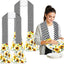 2 Pzas Pañuelo Toalla Cocina Cuadros Negro Blanco 3.9x67.7pulg