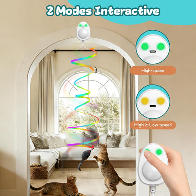 Juguetes interactivos gatos pájaro eléctrico varita ratón