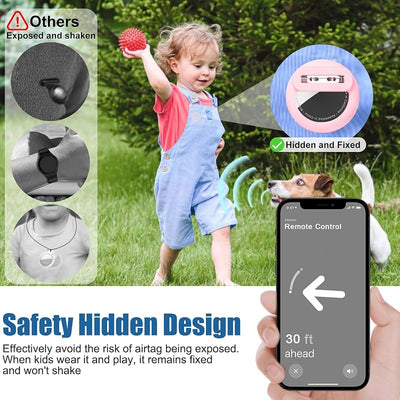 Soporte AirTag para niños 4 Uds colores rosa morado verde