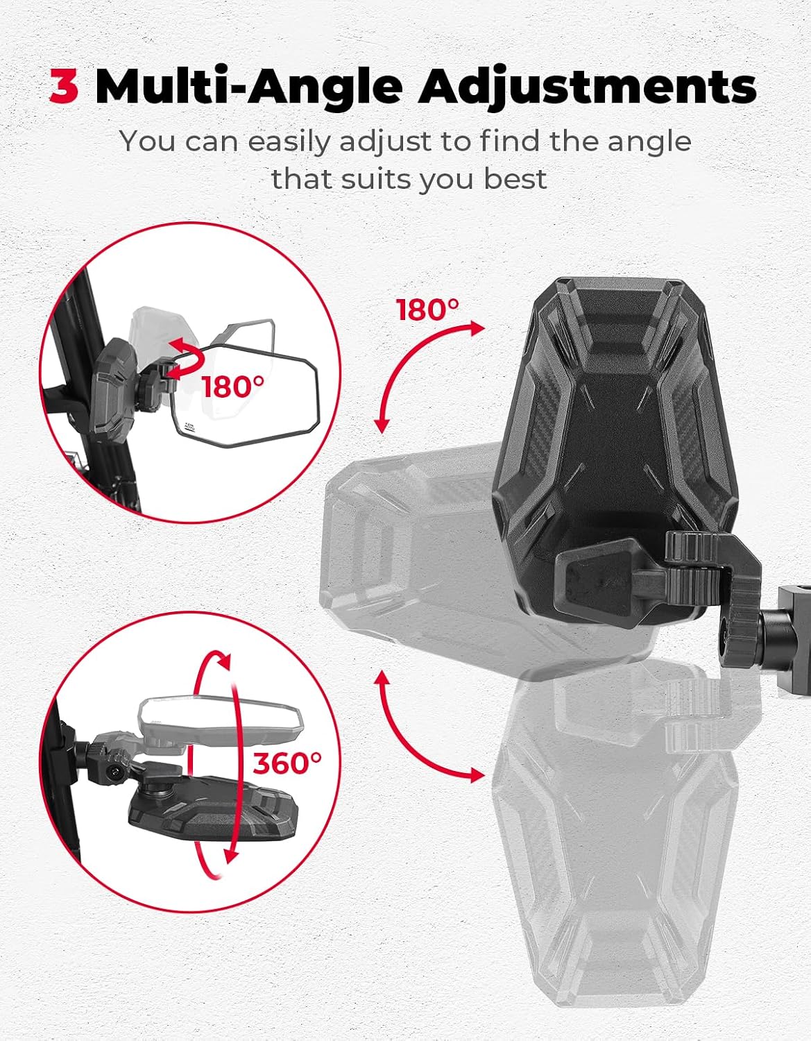Espejos laterales UTV comp Pro-Fit Polaris Ranger Can-Am