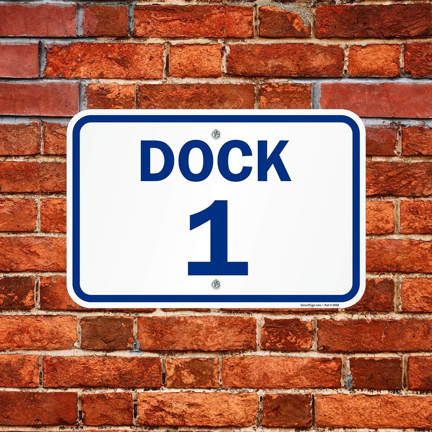 Letrero aluminio Dock 1 12x18"