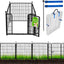 Cerca jardín 32" puerta perros metal resistente