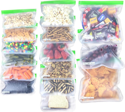 Bolsas almacenamiento reutilizables PEVA set 15
