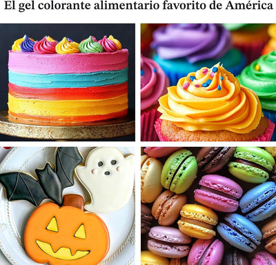 Gel colorante para alimentos grado profesional 12 Uds