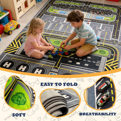 Alfombra set niños 31x47" antiderrap lavable