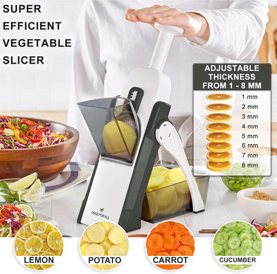 Cortadora mandolina rebanadora verduras grosor ajustable
