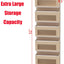 Organiz. puerta con 6 bolsillos transparentes beige