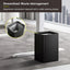 Cubo basura acero inox negro mate 10L con cesta