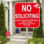 Letrero No Soliciting Yard con estaca 28" aluminio puerta