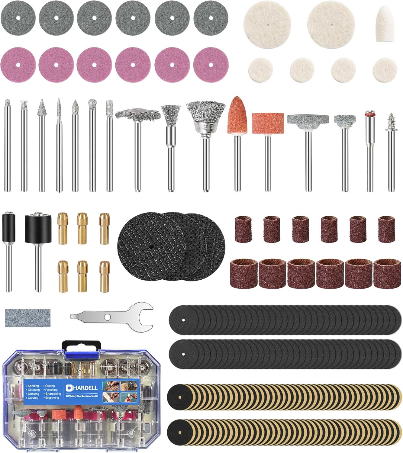 Kit 227 Pzas Accesorios Herramientas Rotativas 1/8pulg
