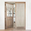 Cortina puerta francesa lino natural 26x69pulg