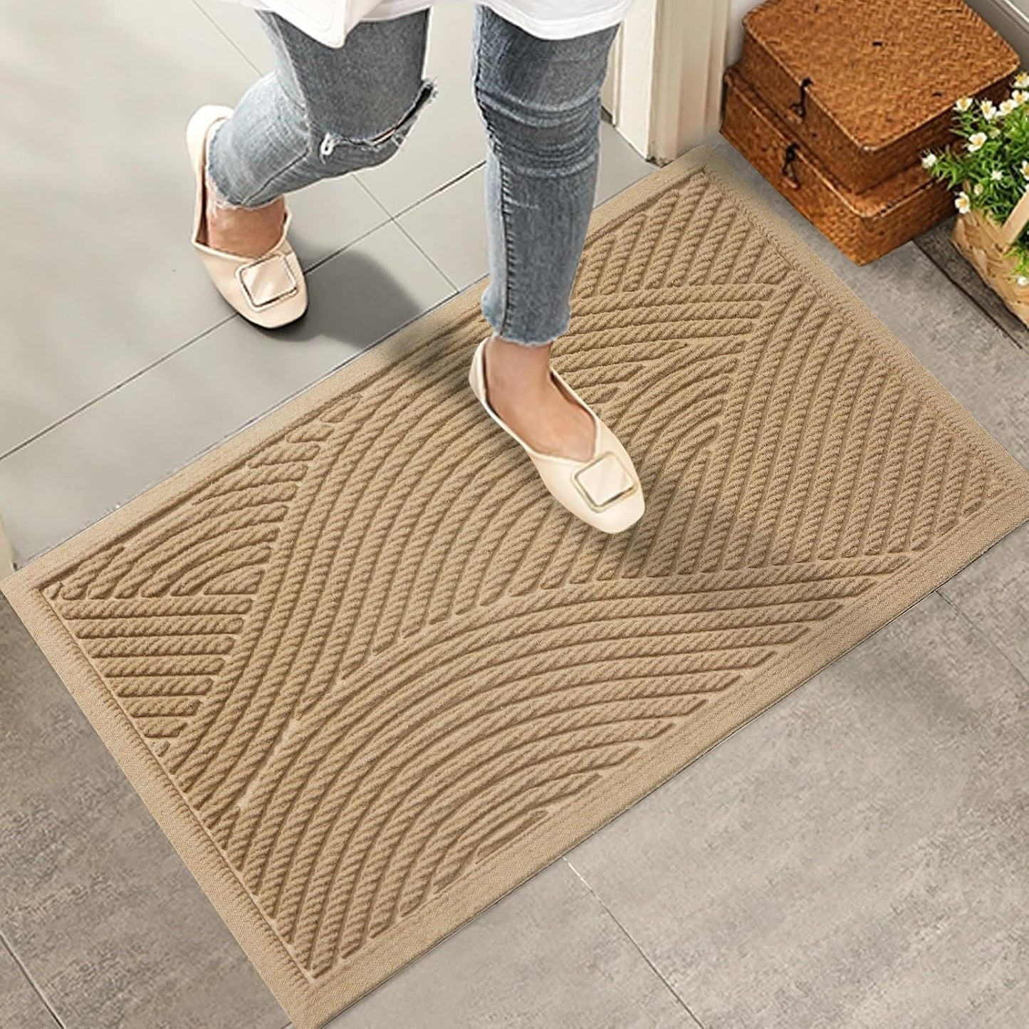 Tapete entrada antiderrap 29x17pulg pack 2