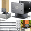 Soporte poste acero inox 8x8 con anclaje hormigón