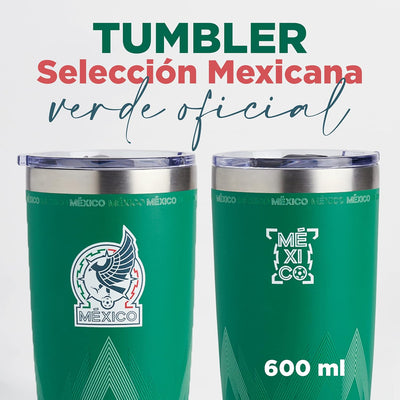 Vaso acero inox copa fútbol México 20oz aislado 24h doble pared