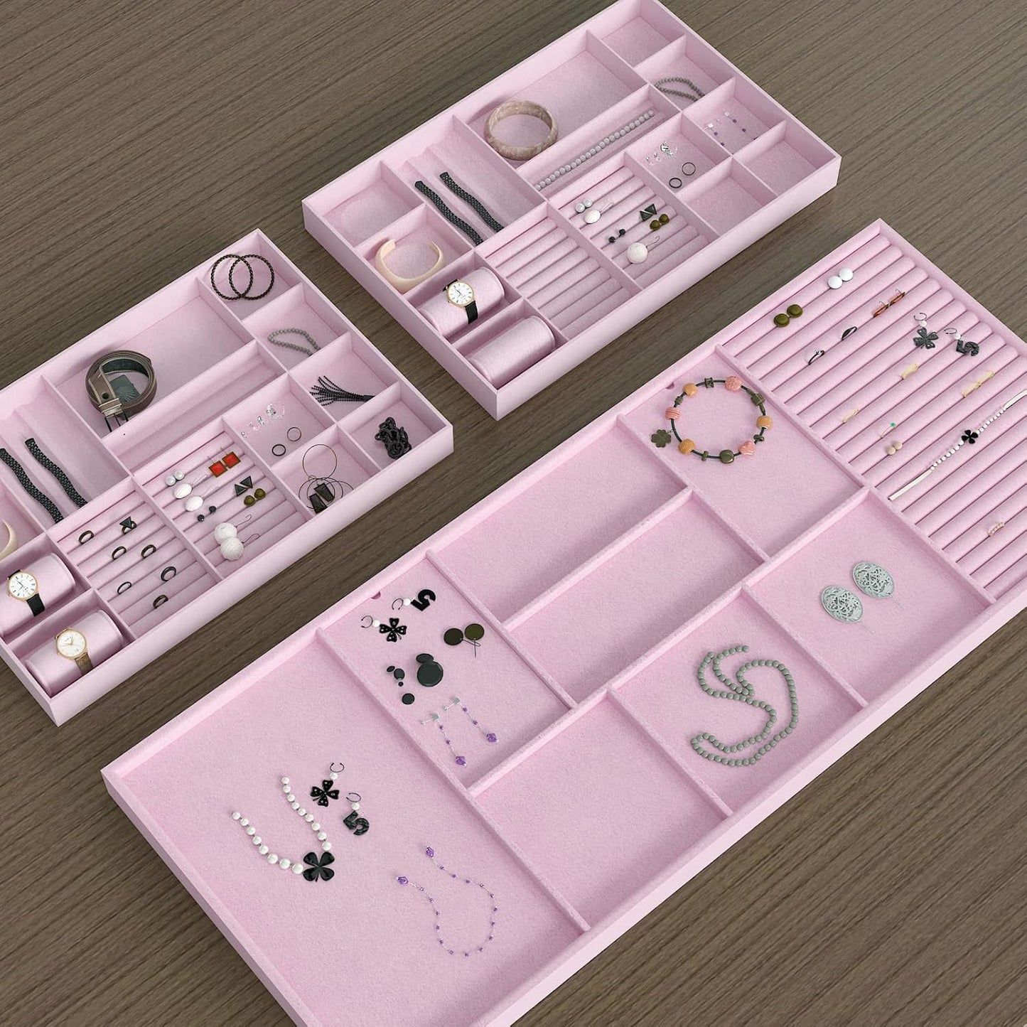 Forro terciopelo rosa autoadhesivo para cajones joyero