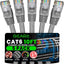 Cable Ethernet Cat6 10pies gris pack5 10Gbps 550MHz