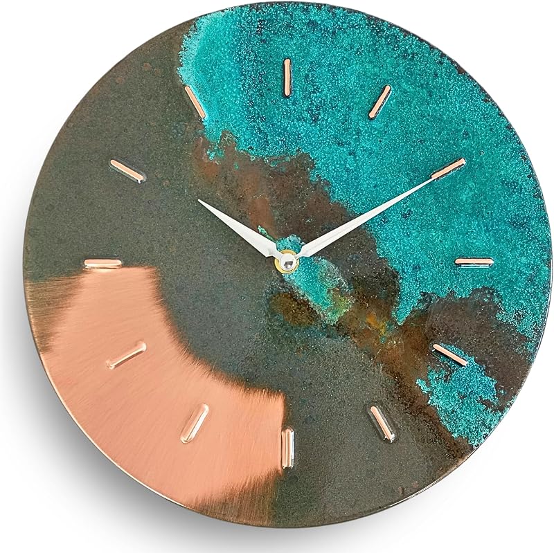 Reloj pared moderno 12pulg color turquesa