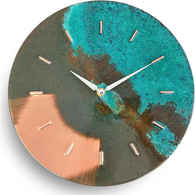 Reloj pared moderno 12pulg color turquesa