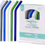 Popotes vidrio curvados 6pulg set 6 reutilizables con cepillo