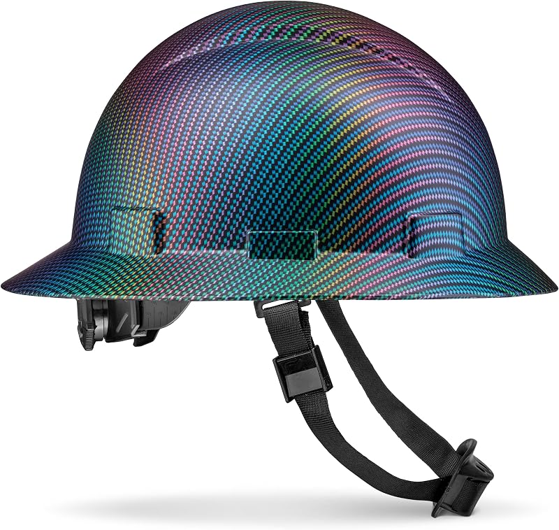 Casco OSHA ala completa con tatuaje acabado mate 6 puntos