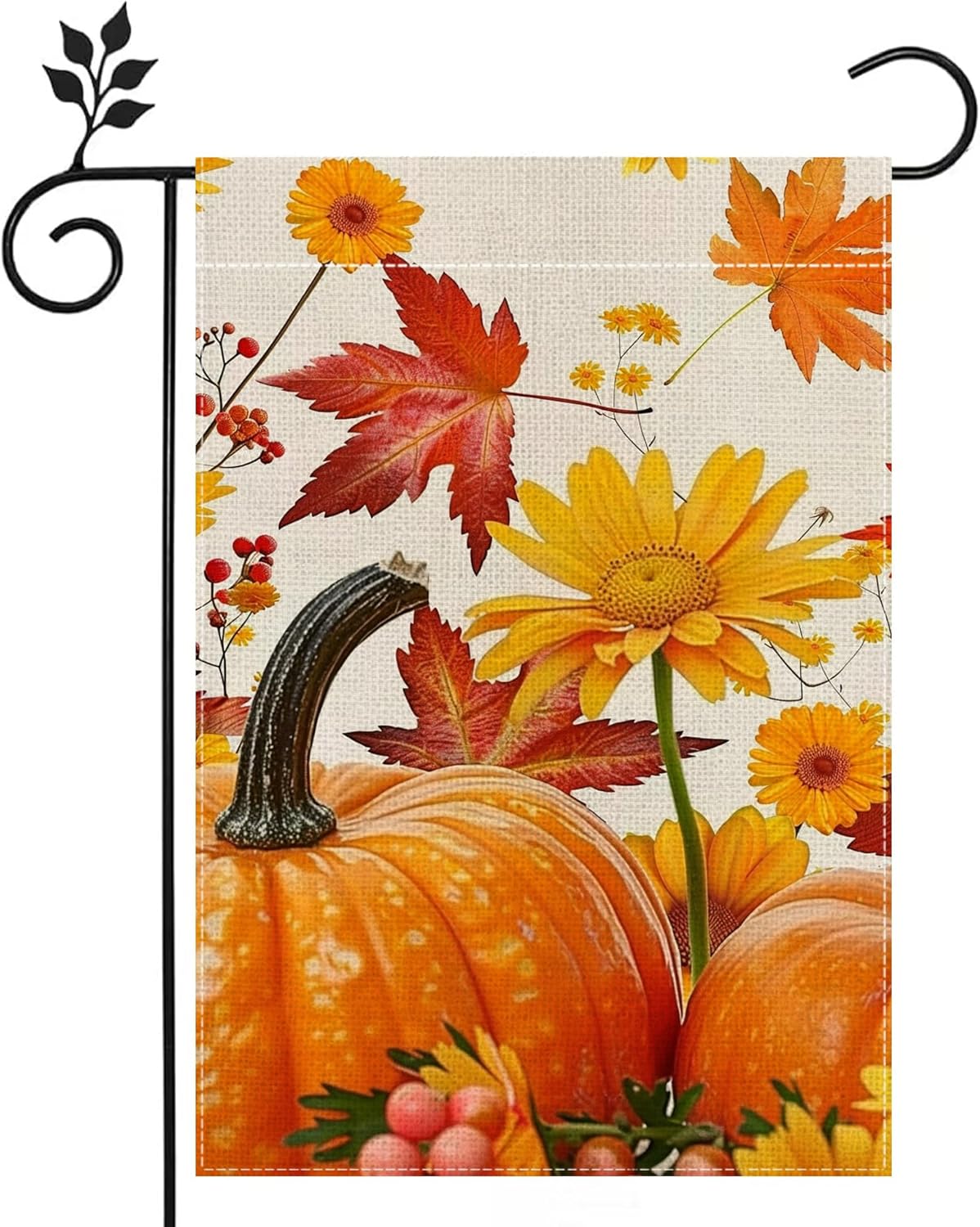 Bandera jardín calabaza otoño 12x18pulg doble cara decoración patio