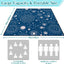Manta pícnic impermeable sol y luna 80x80" azul grande
