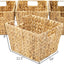 Cesta almacenamiento jacinto asas rectangular set 4 11.5"