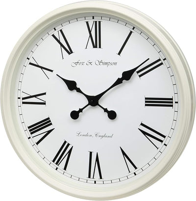 Reloj pared extra grande 19.7in color crema