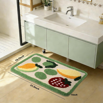 Alfombra baño microfibra suave antideslizante 19.7x31.5