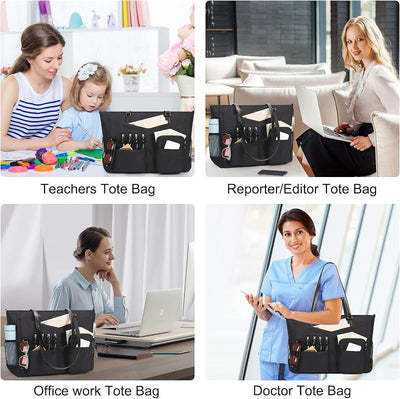 Bolsa tote para laptop 17pulg mujer impermeable nylon