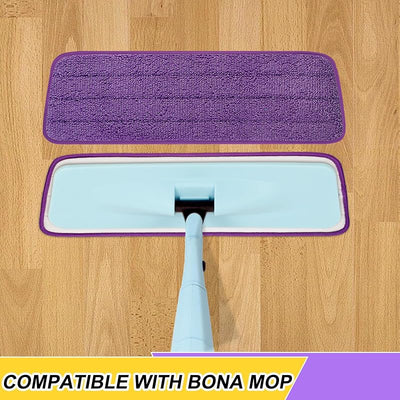 3 Pzas Almohadillas Microfibra 16.5pulg para Mopa Bona Morado