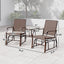 Sillas planeadoras mesa auxiliar patio jardín marrón